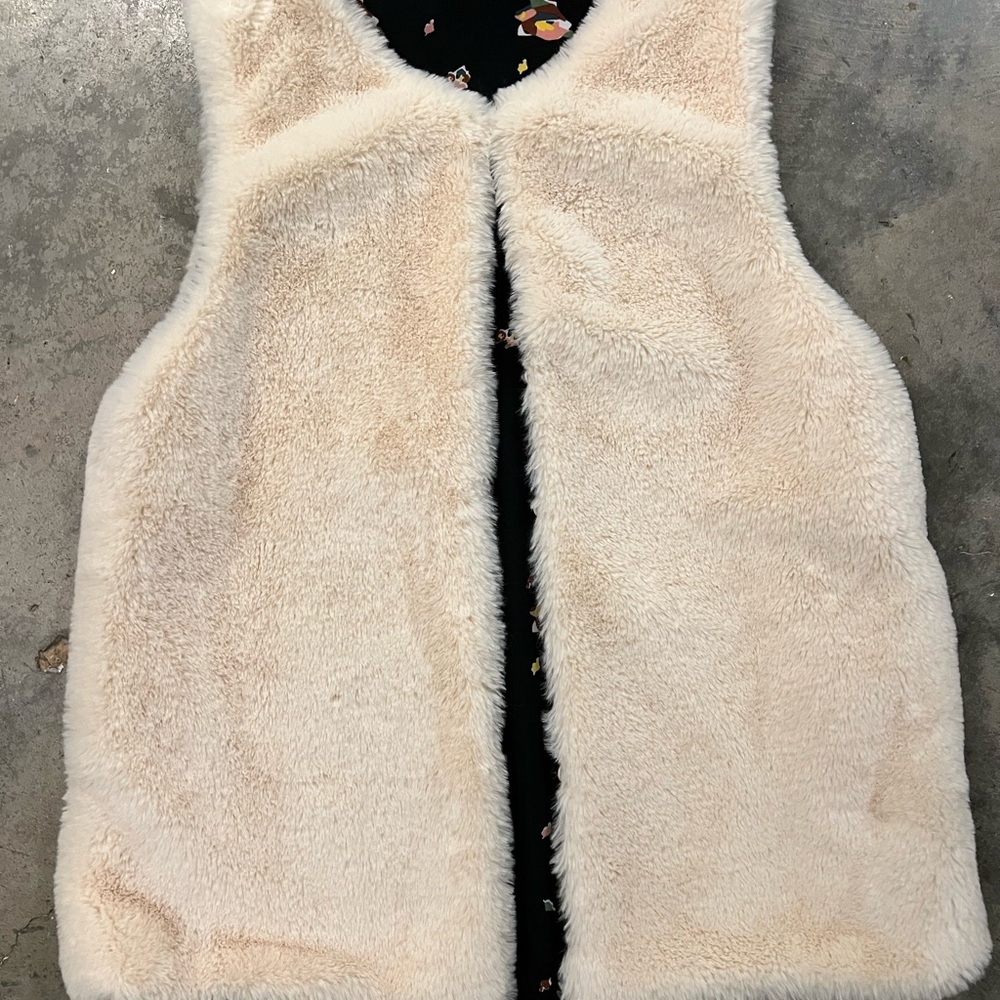 Matilda Jane Cream Faux Fur Vest